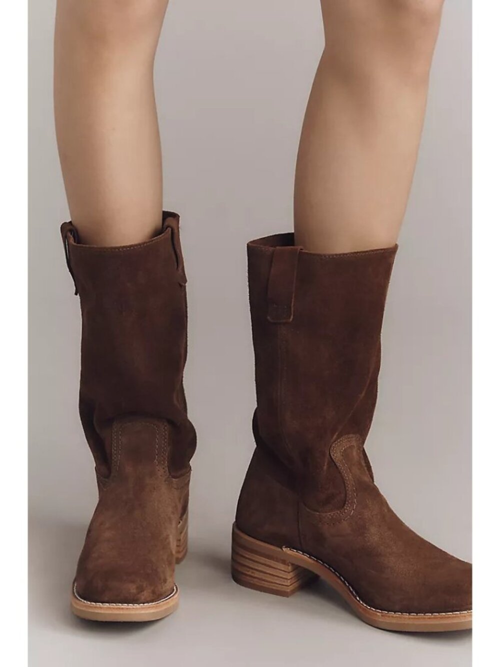NEW Frye Campus Boots Chocolate Brown Brownie Suede Western Boho Chic Womens 11